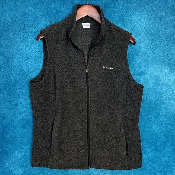 Columbia Gray Sleeveless Fleece, Size XL - Picture 1 of 4